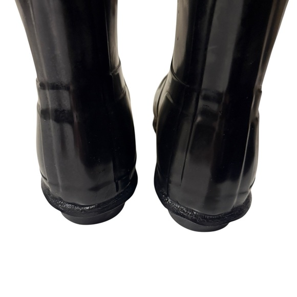 Hunter women Glossy Black tall Rain Boots in new condition - Picture 11 of 14